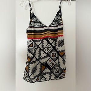 BB Dakota Abstract Pattern Spaghetti Strap Camisole Top Size M